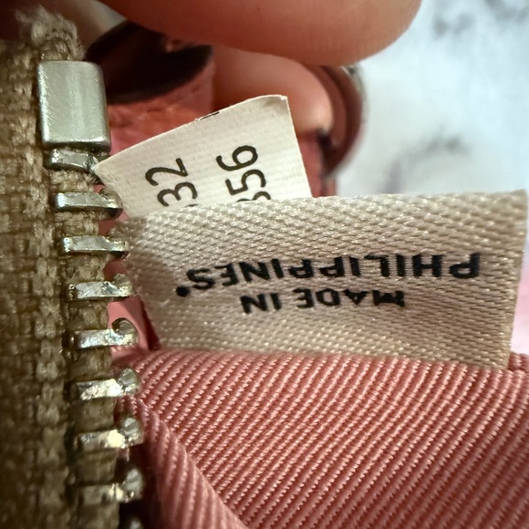 Coach PVC Leather North South Crossbody Stripe Light Khaki/Pink preowned - Picture 13 of 16